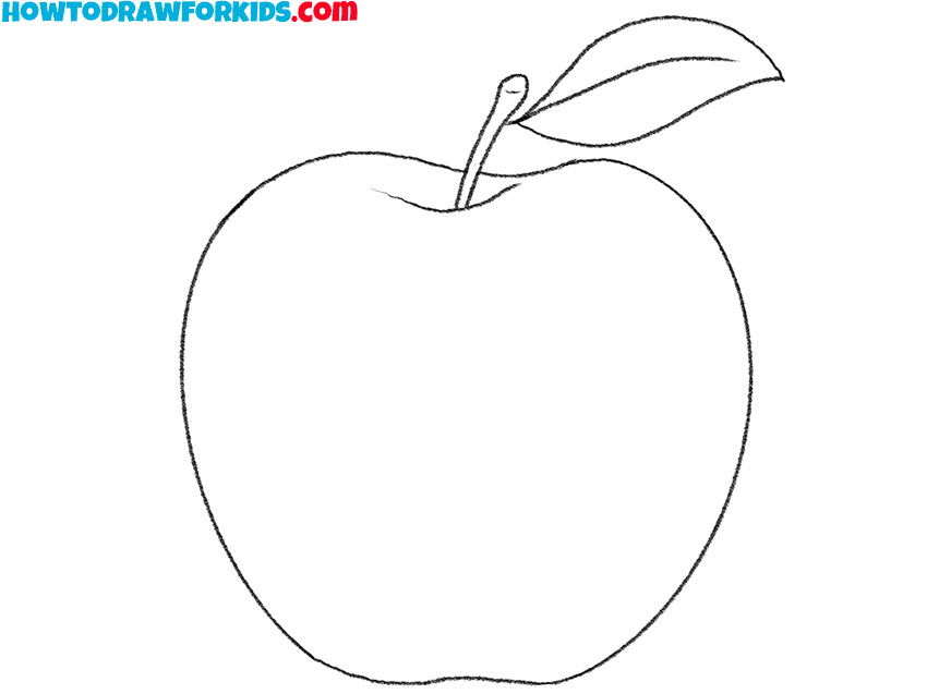 how to draw an apple cartoon