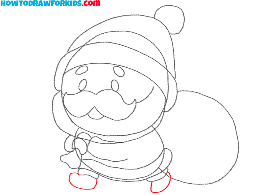 cute santa drawing guide