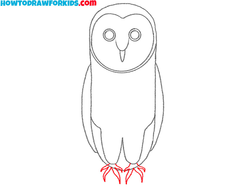 how to draw a barn owl cartoon