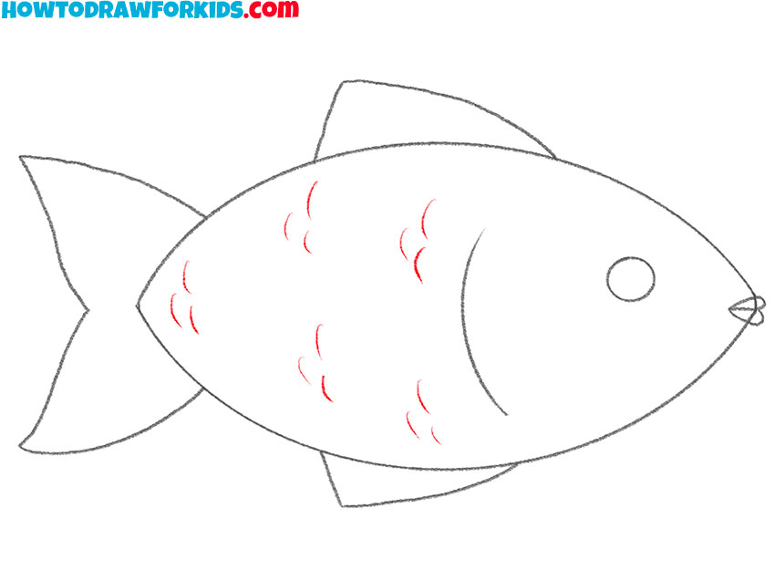 how to draw a cute fish easy
