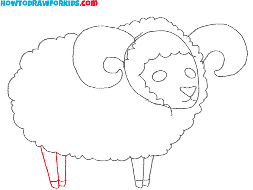 how to draw a ram for kindergarten