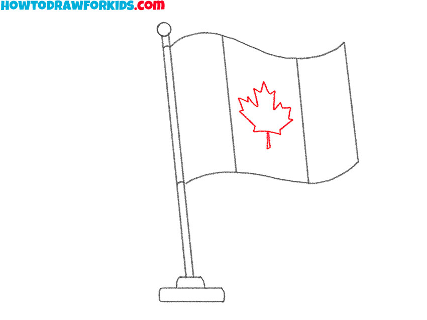 simple canadian flag drawing