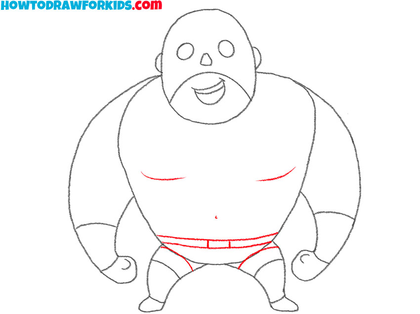 simple wrestler drawing