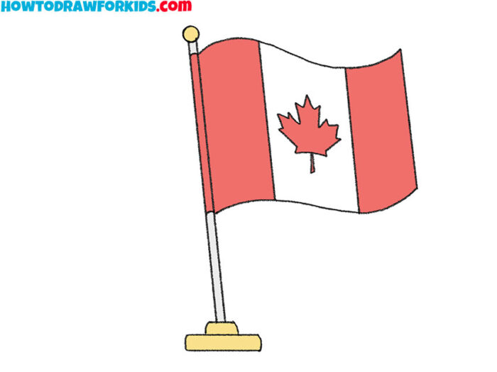 How to Draw the Canadian Flag Easy Drawing Tutorial For Kids