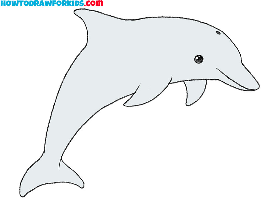 dolphin jumping out of water drawing