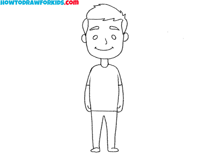 how to draw a human in cartoon
