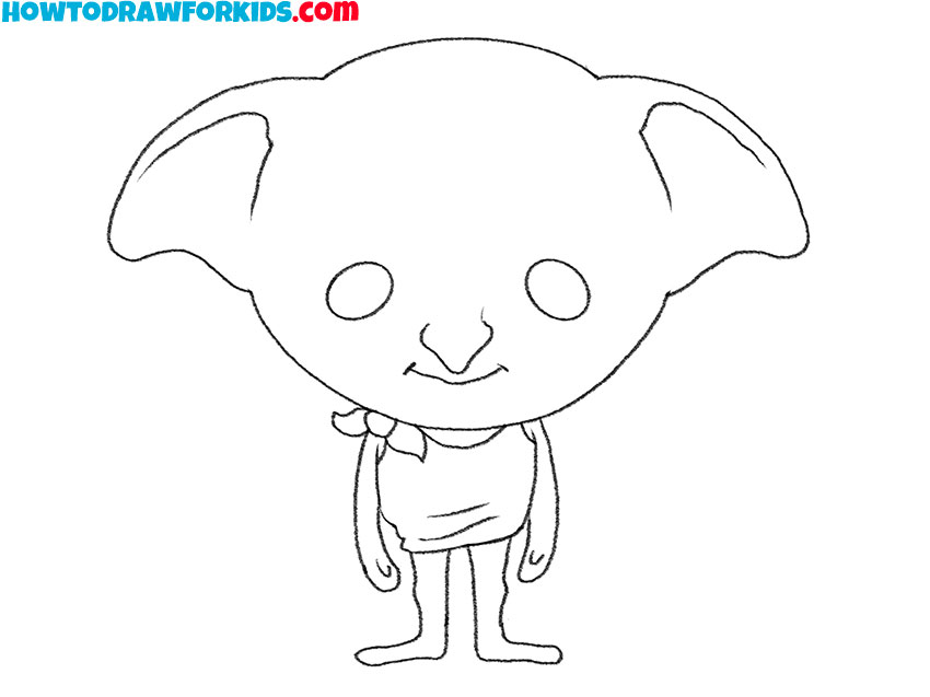 How to Draw Dobby Step by Step - Easy Drawing Tutorial For Kids