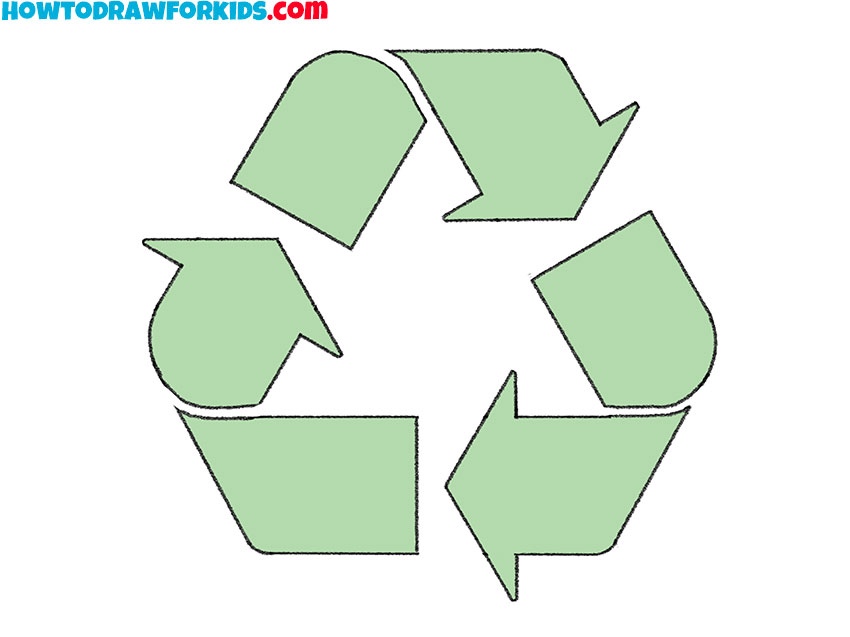 recycle sign drawing guide