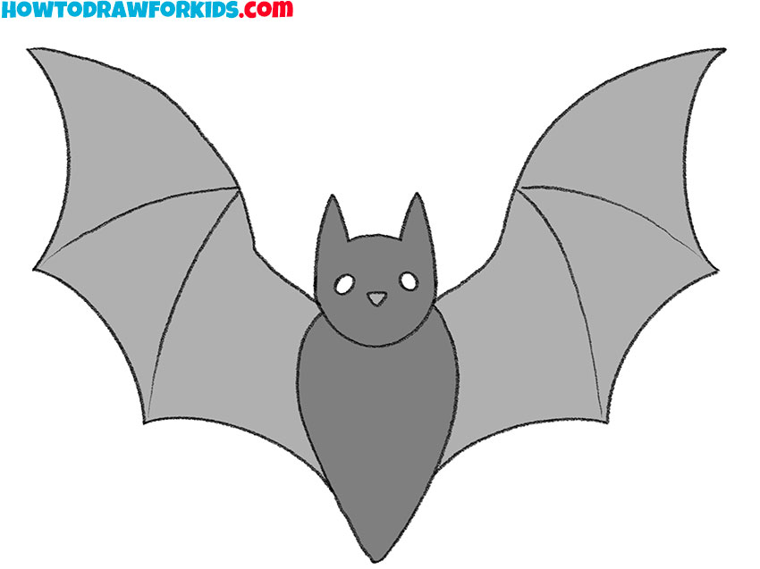 cartoon how to draw a bat