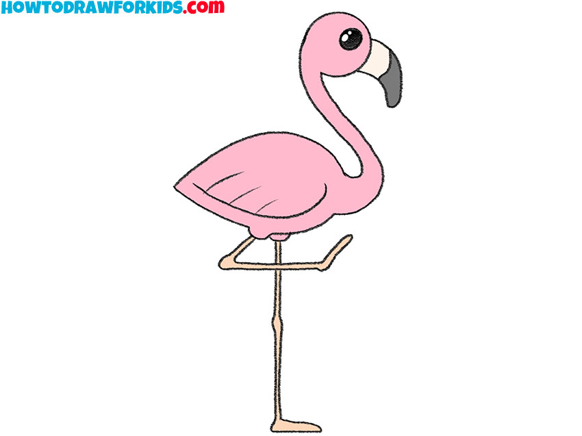 How to Draw a Flamingo Step by Step Drawing Tutorial For Kids