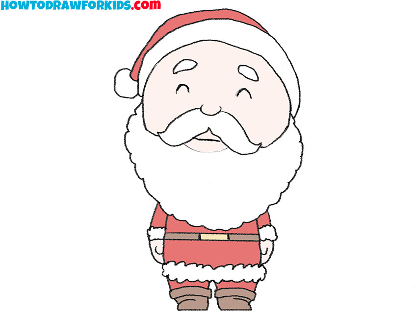  how to draw a simple santa claus
