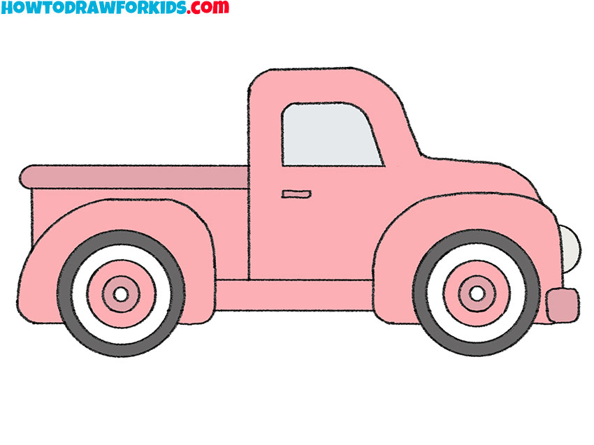  simple old truck drawing