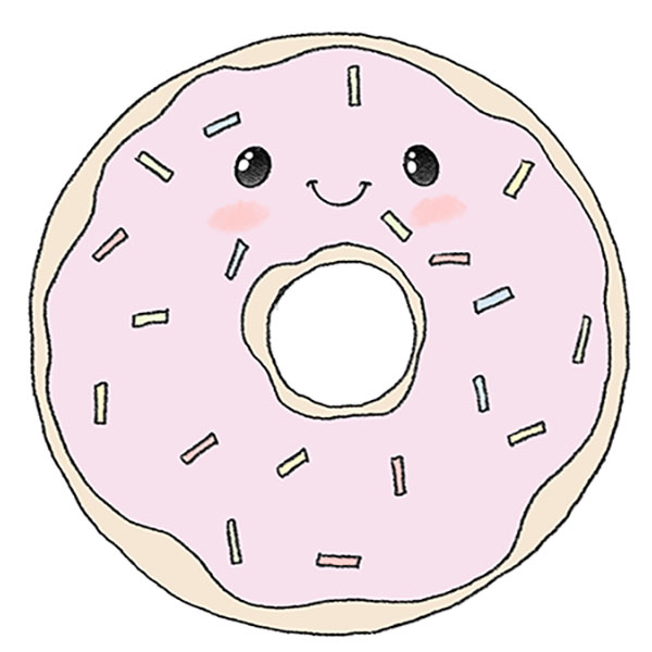 How to Draw a Cute Donut