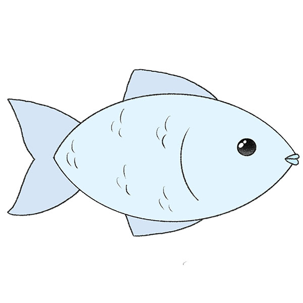 Cute Fish Drawing, fish drawing 