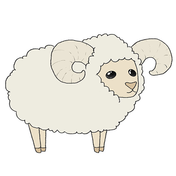 Ram Drawing - How To Draw A Ram Step By Step