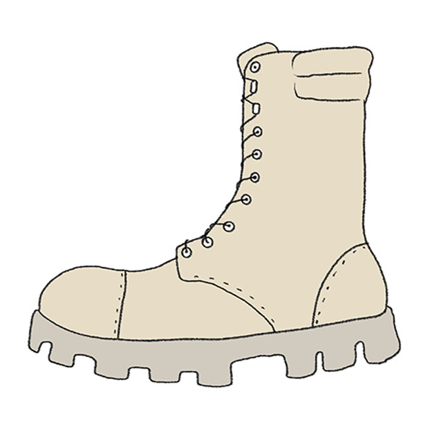 How to Draw Combat Boots