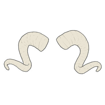 How to Draw Ram Horns