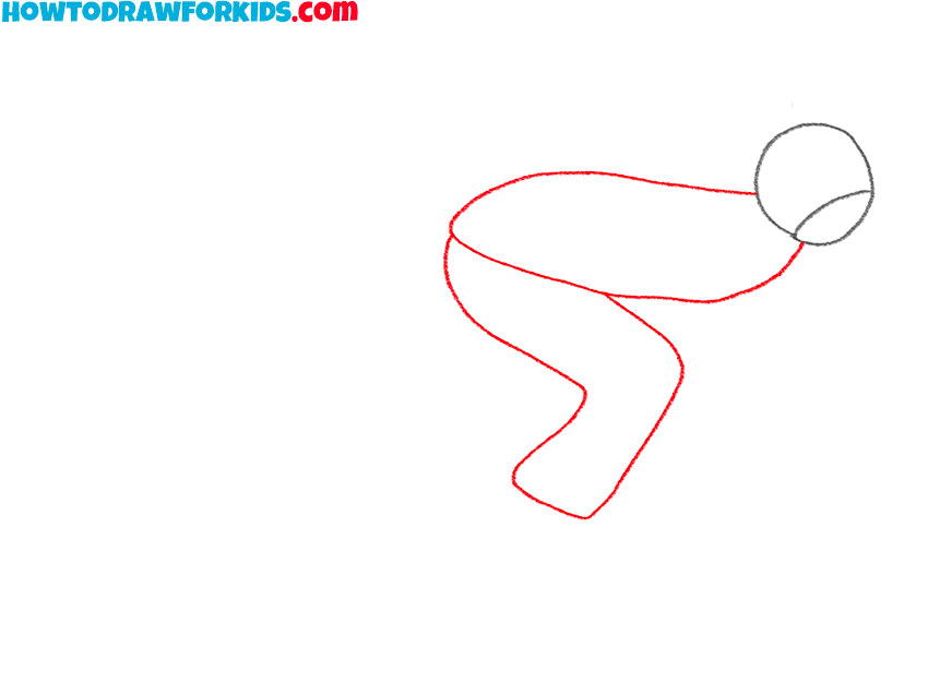 how to draw a cartoon skier