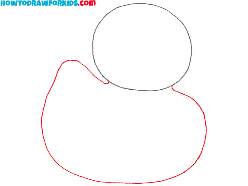 how to draw a rubber duck easily