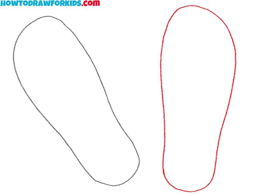 how to draw sandals for kids