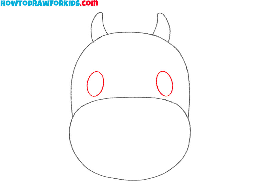 how to draw a cute cow head