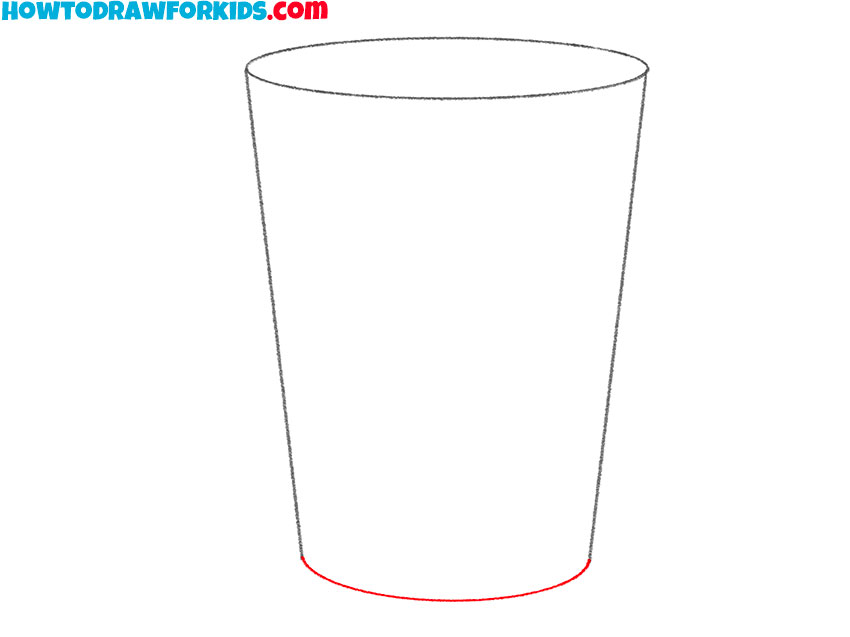 how to draw a glass of water for beginners
