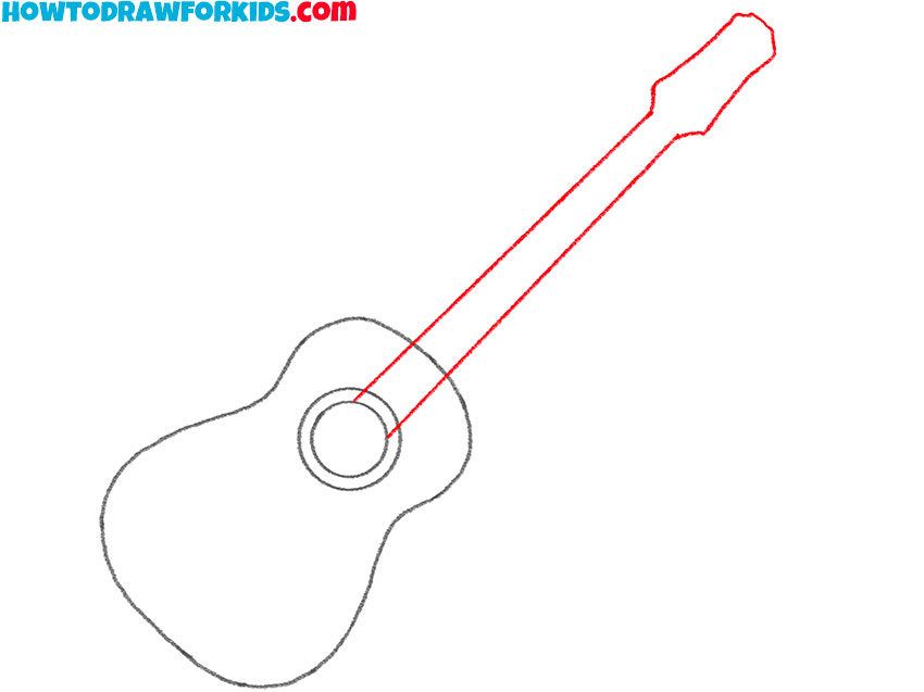 how to draw a guitar simple
