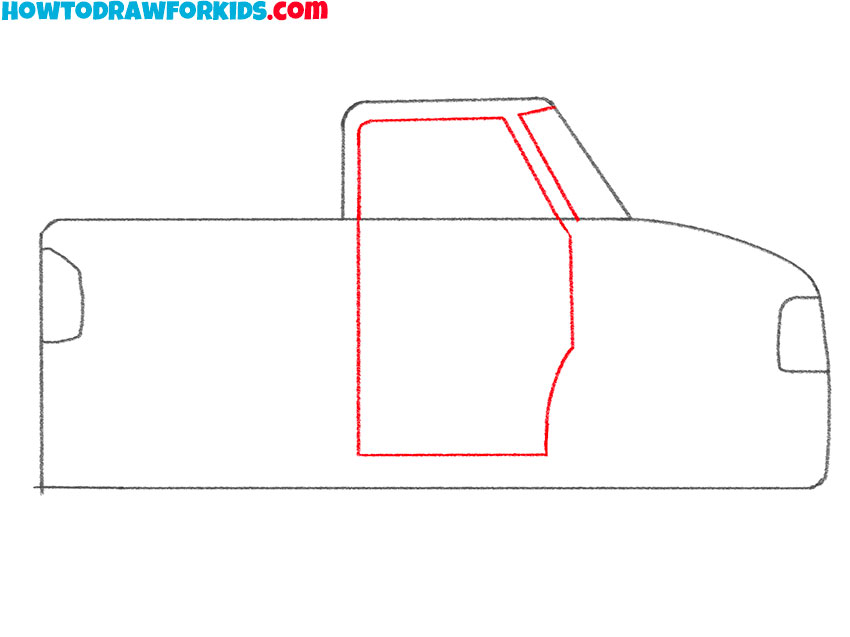 how to draw a simple pickup truck