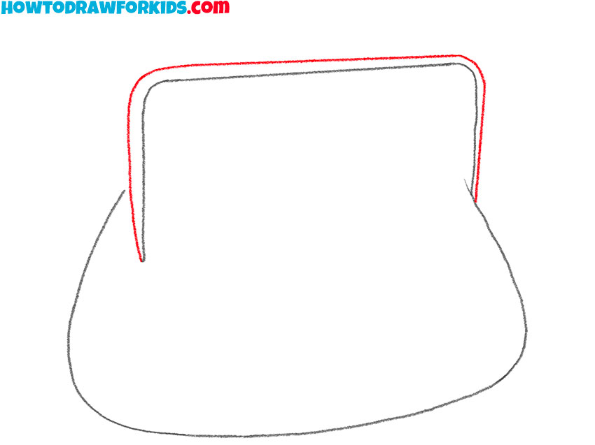 how to draw a simple purse