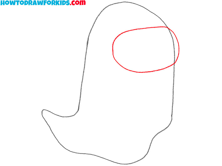 how to draw among us ghost for beginners