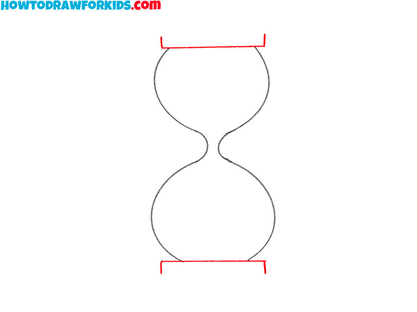 how to draw an hourglass easily