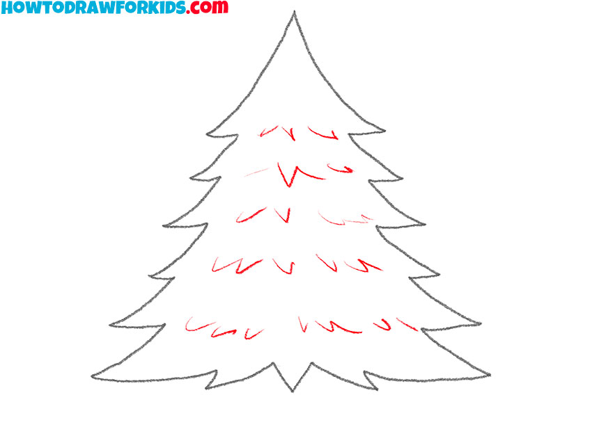 evergreen tree drawing lesson