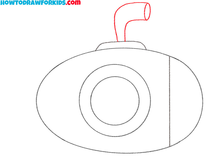how to draw a cartoon submarine