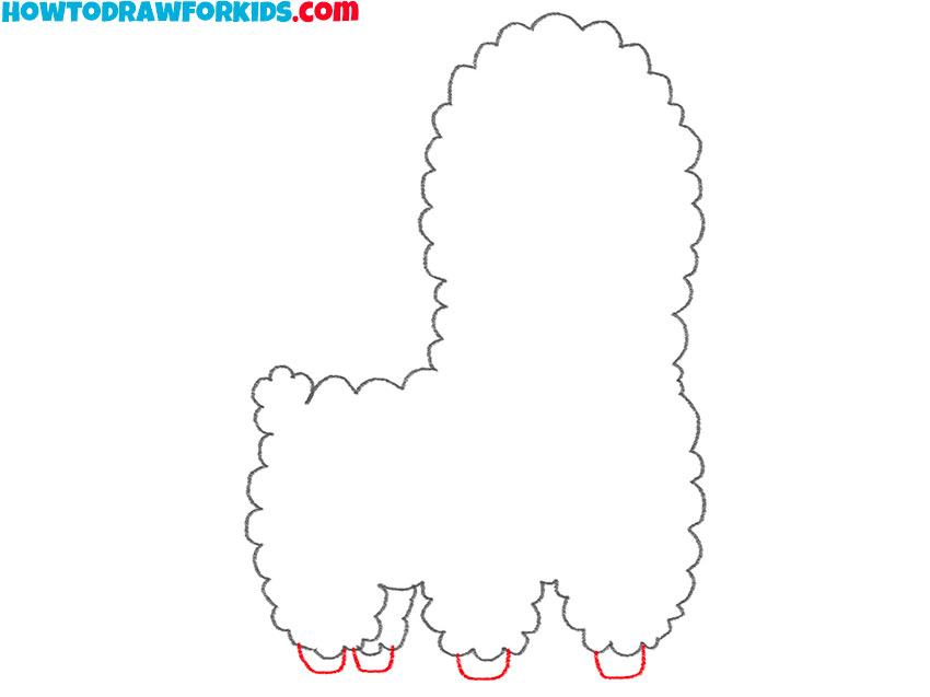 how to draw a cute alpaca