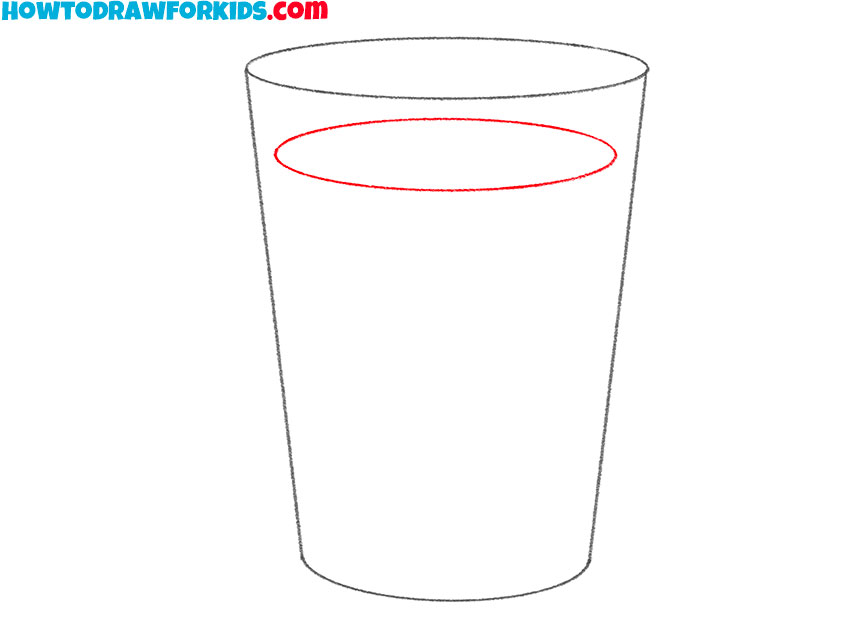 how to draw a realistic glass of water