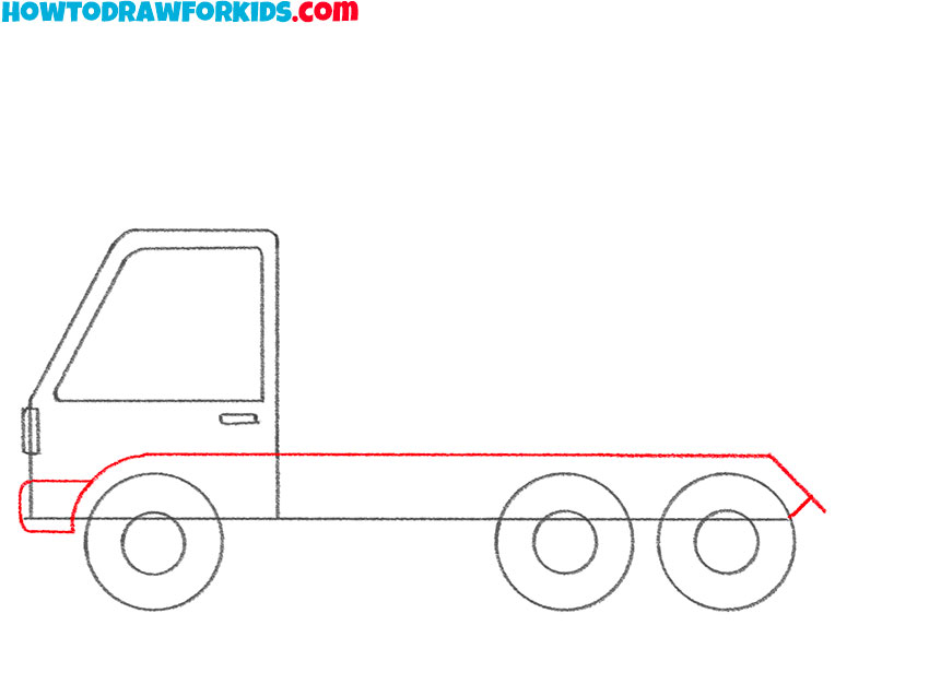 how to draw a simple garbage truck