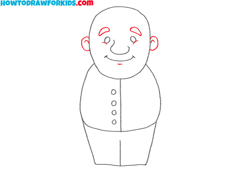 how to draw an old man for kids