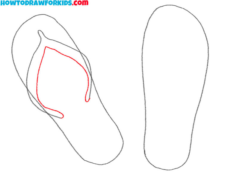 How to Draw Sandals Easy Drawing Tutorial For Kids