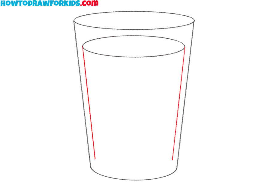 glass of water drawing lesson