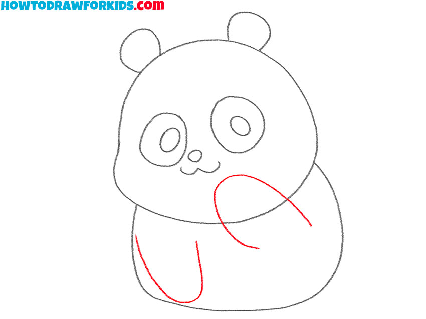 how to draw a baby panda cute
