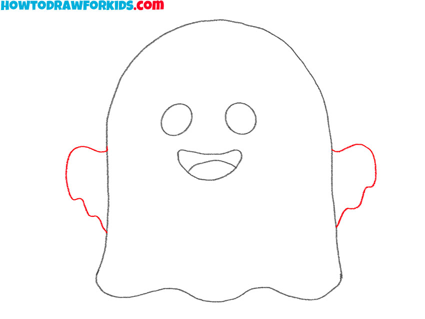 how to draw a cute ghost step by step