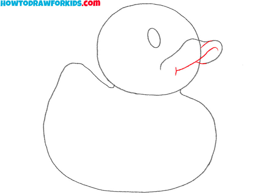 how to draw a duck simple