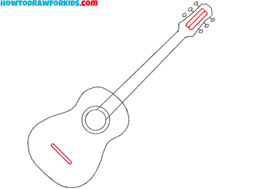 how to draw a guitar easy for beginners