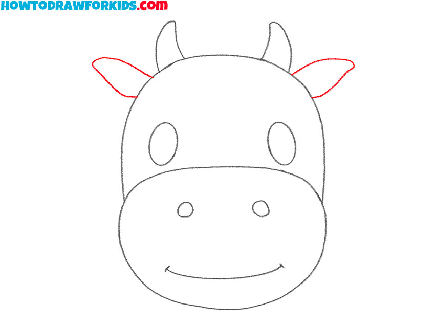 how to draw a realistic cow head step by step