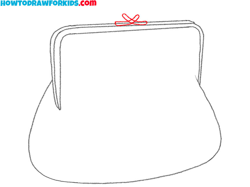 how to draw a simple bag