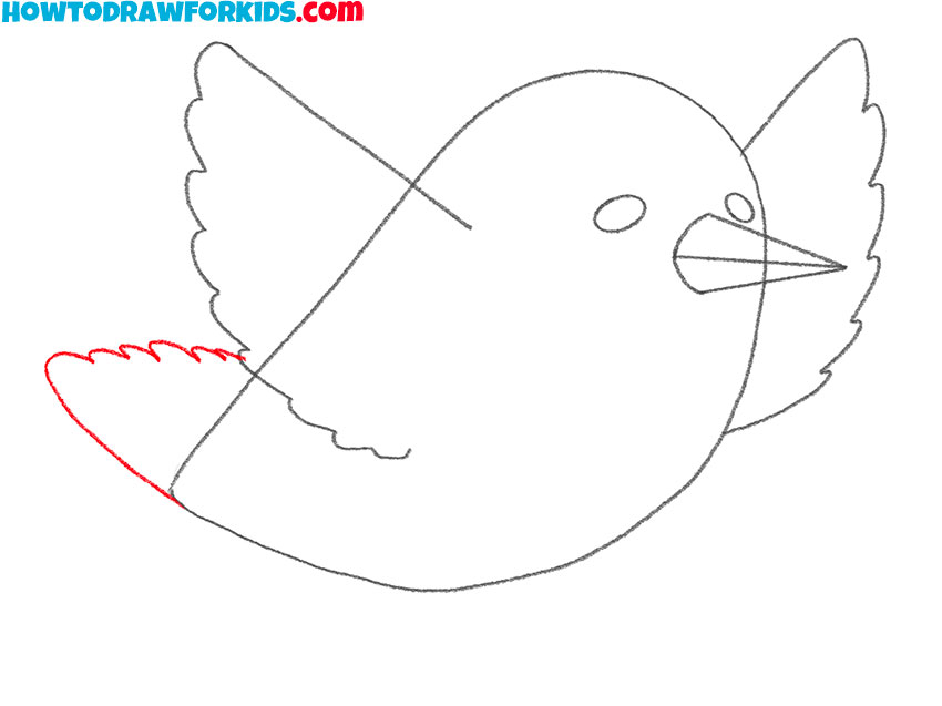 how to draw a simple cartoon bird