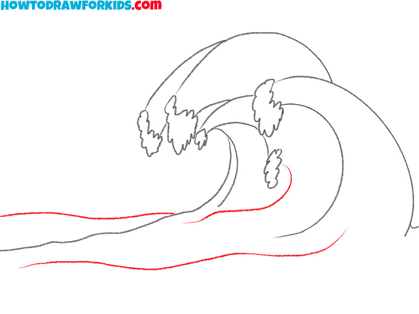 how to draw a simple tsunami