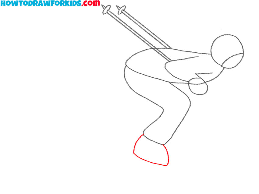 how to draw a skier for beginners