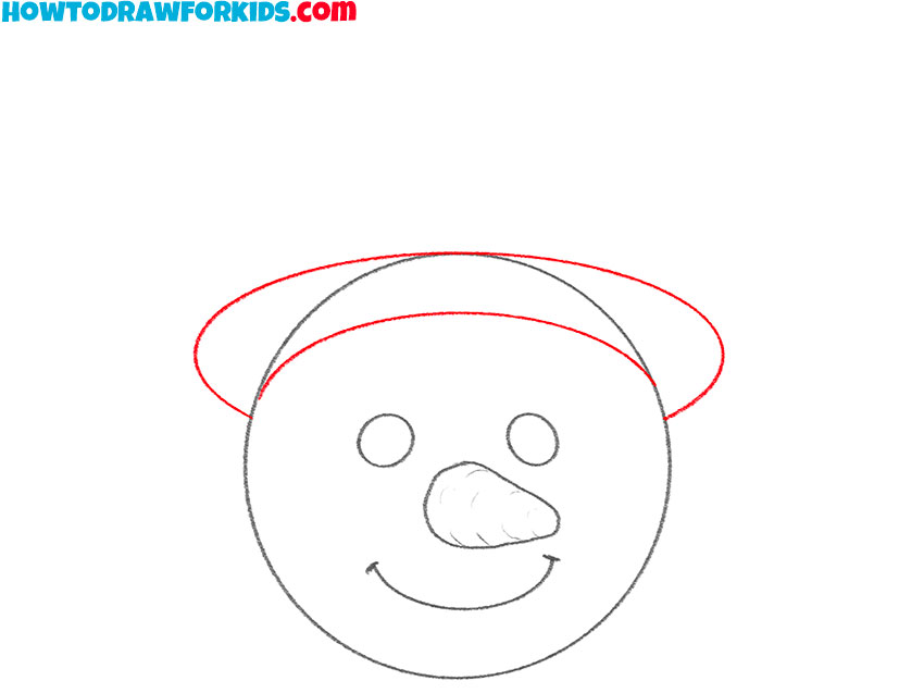 how to draw a snowman face for kindergarten
