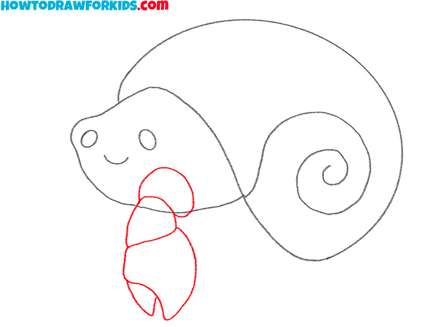 how to draw an easy hermit crab